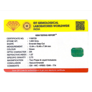 Natural Zambian Emerald 9.1 Carat Loose Gemstone for Fine Jewelry - Product Image 4