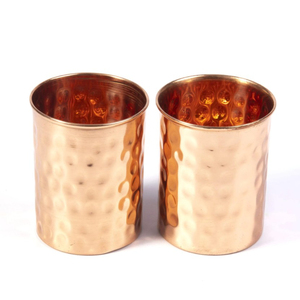 Premium Hammered <b>Copper</b> Tumbler for Cocktails & Iced Tea Luxury Rose Gold <b>Copper</b> <b>Cup</b> for Home & Handcrafted Pure <b>Copper</b> Home Use - Product Image 5