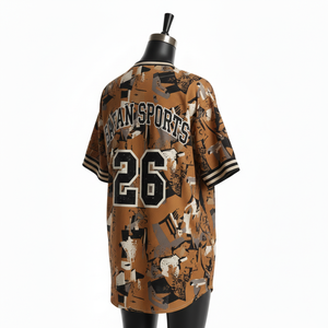 Camiseta de Béisbol para Mujer, 180 GSM, Poliéster Transpirable, Estampado Completo, Ribete en Contraste, Logotipo Personalizado, Transpirable - Product Image 5