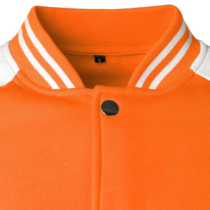 Hot Selling Varsity Jacket Winter Jacket Premium Baseball Rider Bomber Hi Visibility Orange Color Unisex Varsity Jacket For <b>Men</b> - Product Image 5