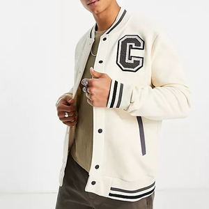 Custom Embroidered <b>Leather</b> Varsity <b>Jacket</b> Full Customization Available - Product Image 1