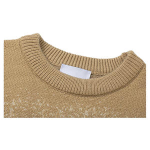 Fabricant de pulls pour hommes sur mesure, pulls en tricot épais jacquard, pulls en laine à blocs de couleur pour hommes - Product Image 6