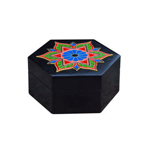 Classic Wooden Hand Painted Vintage Stylish Storage <b>Box</b> For Jewelry <b>Keepsake</b> Vanity With Hinged Lid For Homedecor Wedding Gift - Product Image 1