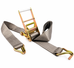 Correa de Sujeción de Carga Personalizada de 4 Pulgadas (100 mm) con Ganchos Planos, Cinta de Poliéster de Alta Resistencia de 10000 kg, con Trinquete, Certificación CE/GS - Product Image 1