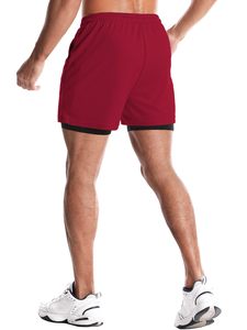 Pantalones cortos de gimnasio de secado rápido para hombre con logo personalizado, pantalones cortos negros con cintura elástica, pantalones cortos deportivos de longitud media, pantalones de entrenamiento para gimnasio y fitness. - Product Image 3