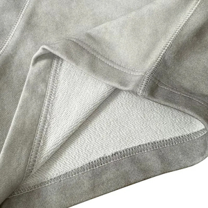 Pantalon de jogging unisexe délavé coupe droite streetwear taille élastique léger 100 % coton pour homme - Product Image 6