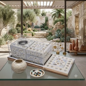 Ensemble cadeau personnalisé pour la fête de l'Aïd et du Ramadan 2026, avec brûleur à bakhoor incrusté de résine et couvercle en acrylique - Product Image 6