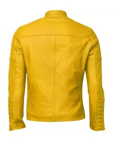 Veste en cuir écologique coupe-vent chauffante AVIREX LIMITED EDITION YELLOW ICON STREETWEAR - Product Image 2