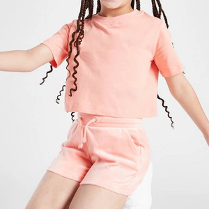 Conjunto de camiseta rosa de manga corta y pantalones cortos para bebés niñas, ropa informal de algodón de verano, 2 piezas - Product Image 5