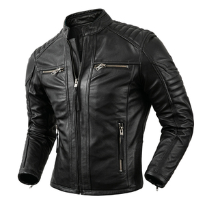 <b>Men's</b> <b>Jackets</b> Custom Logo Embroidery Breathable Leather <b>Jackets</b> <b>Men</b> Vintage Red <b>White</b> Leather Sleeve <b>Jacket</b> <b>jacket</b> for <b>men</b> - Product Image 6