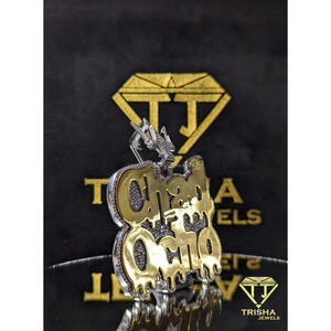 Colgante personalizado con la letra "Chad Ocho" estilo Drip, con diamantes VVS de laboratorio en plata de ley 925, joyería de Trisha Jewels - Product Image 2