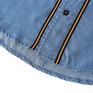 Alpha Denim <b>Baseball</b> Jersey Men Custom Greek Letter Button Up Streetwear High Quality Vintage Blue Jean Sports <b>Baseball</b> Jersey - Product Image 3