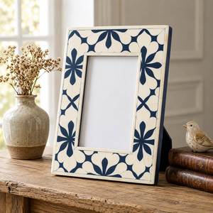 Cadre photo en os incrusté d'inspiration antique, fait main, support de présentation de luxe pour décoration d'intérieur classique - Product Image 4