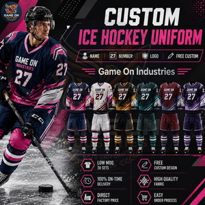 Factory Direct Wholesale High Quality Custom Sublimated Ice Hockey Uniform Full Set Personalized Team Sports Jersey and Pants - Product Image 2