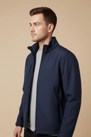 Blouson Bomber Sportif en Toile Softshell pour Homme – Coupe-Vent, Imperméable, Respirant, Zippé, Col Montant, Uni, Confortable pour l'Extérieur et l'Hiver