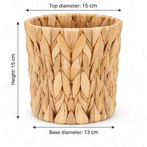 Juego de 3 Cestas de Mimbre de Jacinto de Agua Rústicas y Ecológicas Personalizables para Plantas de Interior y Decoración de Mesa, Venta al por Mayor - Product Image 3