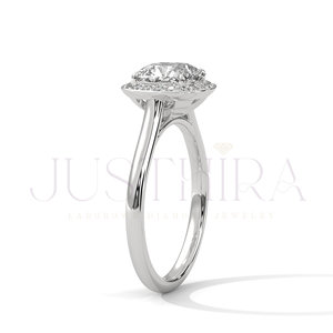Elegant Design 14k Rose Gold Engagement <b>Ring</b> Classic Proposal <b>Ring</b> With Cushion Cut Moissanite Diamond Wedding Jewelry Gift - Product Image 5