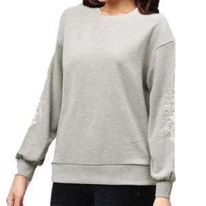 Sudadera con capucha de poliéster de alta calidad al por mayor, sudadera larga personalizada de otoño para mujer - Product Image 3