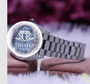 Reloj de lujo para mujer, oro rosa, diamantes, cristal, acero inoxidable, cuarzo. - Product Image 4