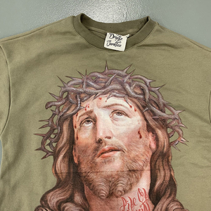 Camisetas Cortas de Alta Calidad, Personalizadas, con Estampado Gráfico, Estilo Urbano, con Dobladillo Crudo, Vintage, de Felpa Francesa, para Hombre - Product Image 3