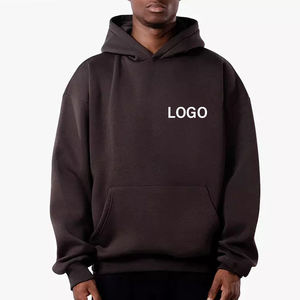 Hoodie ample et court pour hommes, en coton épais 500 g/m², coupe oversize, épaules tombantes, en molleton bouclette, pour fabricants - Product Image 5