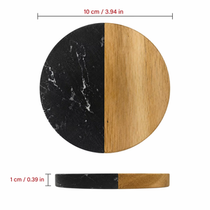 Round Handmade Natural Wood & Epoxy Resin <b>Coaster</b> <b>Set</b> From REHMAN CRAFT - Product Image 3