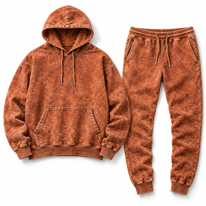 Conjunto Deportivo de Alta Calidad para Hombre, Estilo Urbano, con Logotipo Personalizado, Cierre Completo, Dos Piezas, Sudadera con Capucha 100% Algodón - Product Image 4
