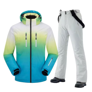 Nouvelle combinaison de ski et de neige unisexe, chaude, imperméable, coupe-vent, respirante, extensible, avec fermeture éclair, doublée polaire et à capuche, taille plus - Product Image 1