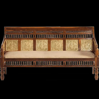 Ensemble de canapés modulaires modernes en bois de Sheesham et cuir Kusum Art pour salon, salle de sport, villa, hôtel, restaurant, école, appartement, entrepôt