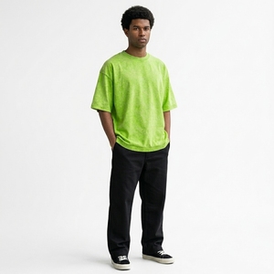 Camiseta Oversize para Hombre con Lavado Ácido, Estampado Personalizado, 100% Algodón, Estilo Urbano - Product Image 1