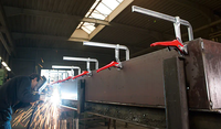 Pince à barre à cliquet professionnelle de type F, utilisation à une main, 800 mm, ouverture maximale 500 kg, pour collage, perçage et assemblage