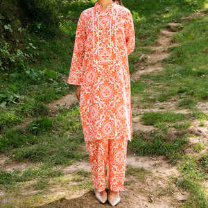 2PC Digital Printed Khaddar Suit PW4162 Vestidos de cóctel elegantes - Product Image 4