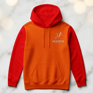 Sudadera con Capucha para Hombre, Color Naranja-Rojo, Sostenible, Transpirable, de Secado Rápido, con Logotipo Personalizado, Top Ventas - Product Image 1