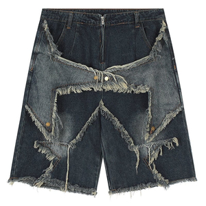 Shorts en jean taille mi-haute respirants et à séchage rapide 100 % coton, coupe droite, extensibles, pour femme, grande taille, vente en gros, été, direct usine - Product Image 1