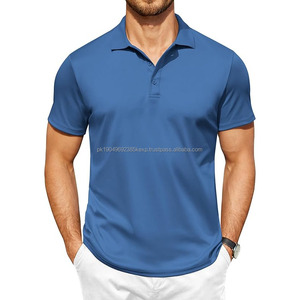 Camiseta Polo de Manga Larga Informal para Hombre, Camiseta de Manga Corta 100% Algodón, 220 g/m², Color Sólido, Camiseta Polo Lisa para Hombre - Product Image 6