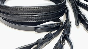 Equestrian HM GLOBAL Premium Horse Bridle High Quality DD Leather Glitter Fabric Noseband and Browband in 3 Colors Full/Cob/ - Product Image 5