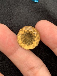 Pierre précieuse naturelle en citrine, coupe fleur, cristal doré à facettes, pierre lâche pour la fabrication de bijoux, bague, pendentif, collier - Product Image 2