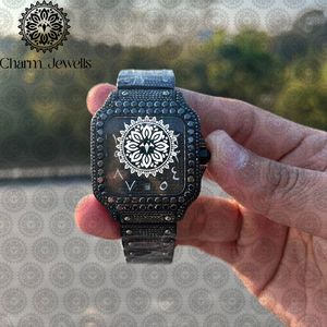 นาฬิกาข้อมือ Charm_Jewells สแตนเลสสตีลทรงเหลี่ยม 40 มม. หน้าปัดอนาล็อกจักรกล กระจกแซฟไฟร์ เรืองแสง สไตล์วินเทจ แฟชั่นสำหรับทุกเพศ - Product Image 1