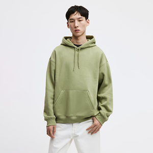 Nueva Sudadera con Capucha para Hombre, Color Verde Oliva, Talla Grande, 100% Algodón Felpa, Estilo Casual para Otoño, con Bolsillos, Corte Regular - Product Image 1