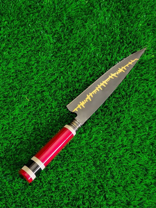 Couteau de chef LEGACY BLADES, lame en acier inoxydable, manche en résine rouge, design original, extra-affûté, ambidextre, couteau de cuisine - Product Image 2