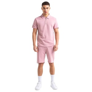 Ensemble t-shirt et short en coton rayé pour homme, vêtements décontractés d'été, respirant, blanc - Product Image 4