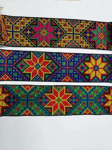 Ribete de encaje jacquard tejido decorativo de alta gama para vestido de novia, borde de sari, proveedor mayorista de textiles de moda avanzada para prendas de vestir - Product Image 3