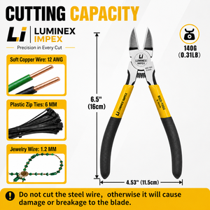 LUMINEX IMPEX LUB=113 <b>Long</b> <b>Nose</b> Stainless Steel Lightweight Smooth Work Jewelry Making Polishing Pliers for Bracelet Making DIY - Product Image 1