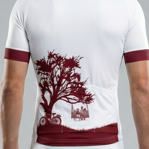 ชุดเสื้อเจอร์ซีย์ปั่นจักรยานแบบมีซิปสำหรับผู้ชาย ชุดกางเกงขาสั้นสำหรับปั่นจักรยานฤดูร้อน ชุดแข่งจักรยานพิมพ์ลายแบบ Sublimation ผ้าโพลีเอสเตอร์ 100% - Product Image 6