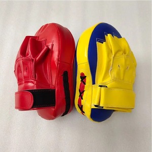 Durable Boxing <b>Focus</b> Mitts with Curved Design Shock Absorbing <b>Padding</b> and Adjustable Hand Strap for Trainers and Fighters - Product Image 3