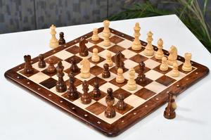 Jeu d'échecs de luxe pour tournoi, style Gambit des Reines, pièces en bois de Sheesham, roi de 3,75 pouces, au meilleur prix - Product Image 2