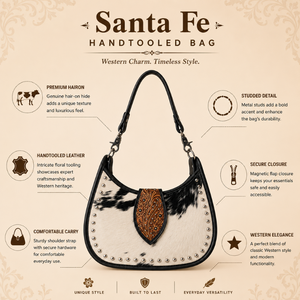 Bolso de Hombro de Cuero Hairon para Mujer, Bolso de Mano Occidental con Tachuelas de Cuero Vacuno Genuino, Bolso Bandolera Boho, Bolso de Moda para Uso Diario - Product Image 5