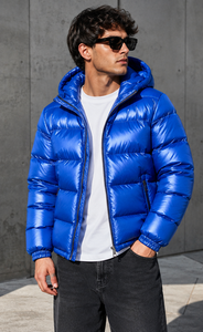 Veste épaisse décontractée surdimensionnée à bulles pour hommes, veste chaude d'hiver avec logo personnalisé pour le printemps, vente en gros OEM - Product Image 4