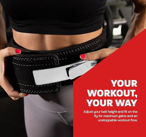 Ceinture de musculation pour hommes et femmes, noire, épaisseur 10 mm, ceinture à levier de 4 pouces de large pour soulevés de terre, squats et entraînements en salle de sport - Product Image 4