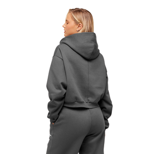 <b>Women's</b> Purple Zip Up Hoodie <b>Jogger</b> Set Cropped Hoodie Sweatpants Two Piece Streetwear Lounge <b>Outfit</b> - Product Image 5